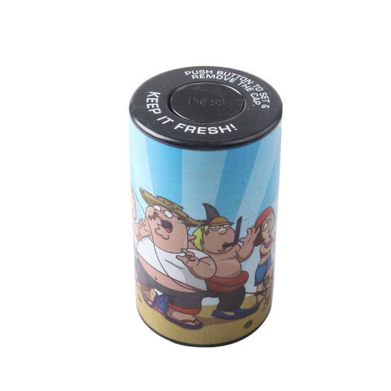 Европейский и американский бестселлер печатный пластиковый влагозащитный резервуар вакуумный портативный влагозащитный табачный резервуар креативный пресс-упаковочный резервуар