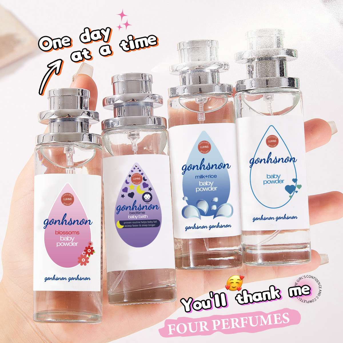 Foreign Trade Luhns Perfume Baby Perfume Popular Internet Celebrity Tkk Popular Women's Fragrance Long-Lasting Fresh Light Fragrance