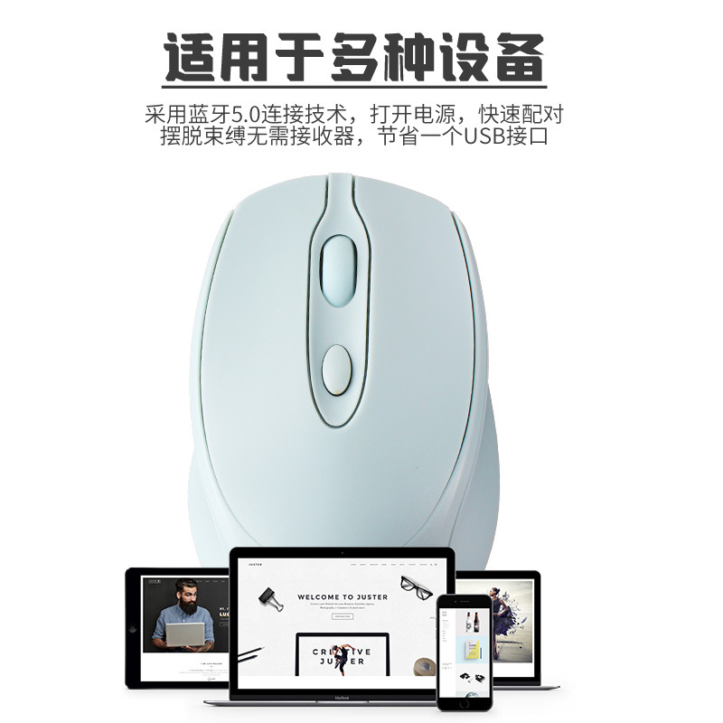 Stepping into Direct Supply Wireless 2.4G/Dual Mode Bluetooth Notebook Desktop Business Office Macaron Mouse
