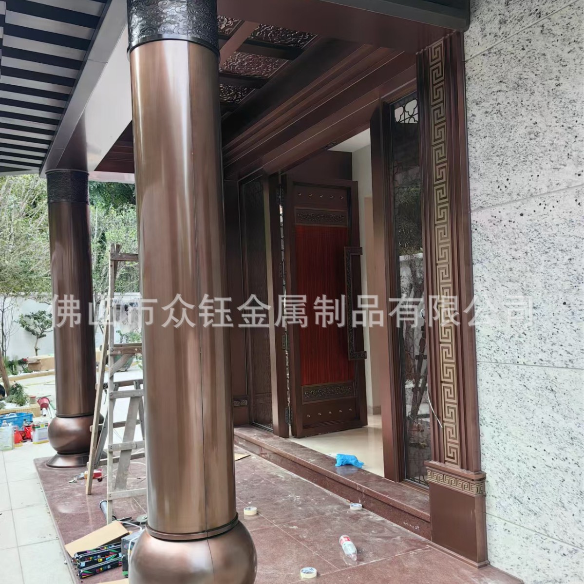 Hotel Bathroom Silver Mirror Art Glass Screen Partition Metal Decorative Lines Skirting Stainless Steel Complete Project