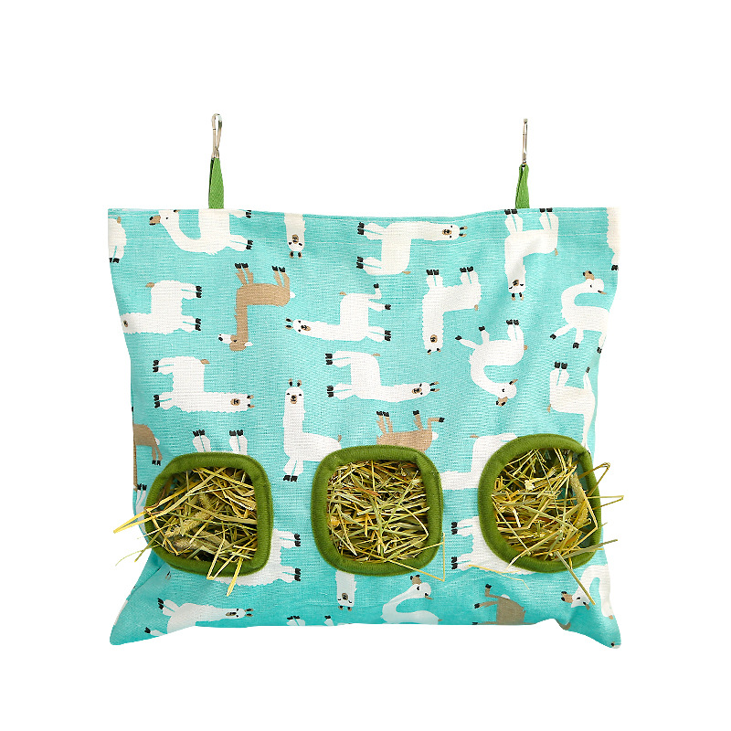 Cross-border hot sale New rabbit hanging hay feeding bag rabbit Dutch pig large capacity straw rack rabbit straw bag