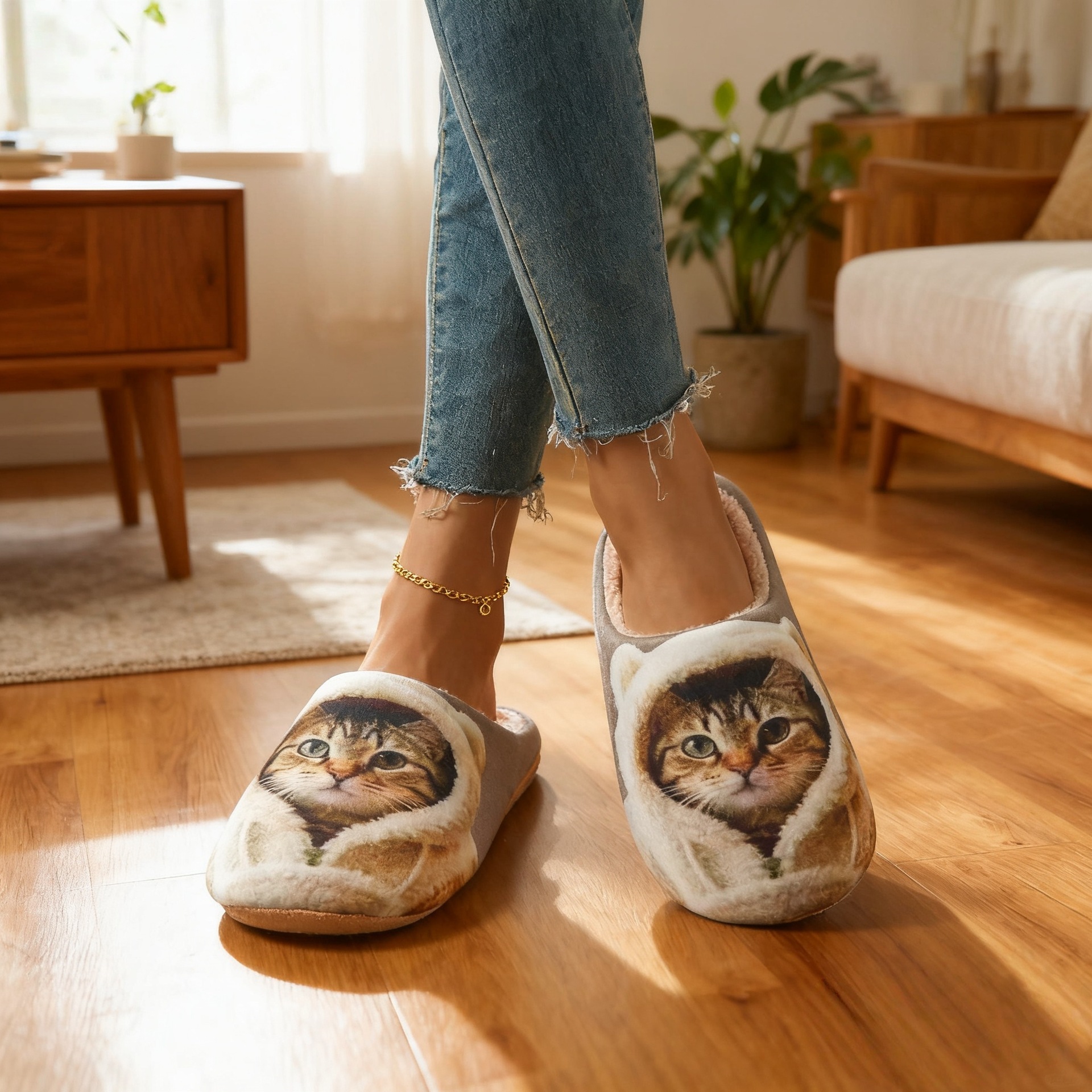 Factory Direct Sales Cotton Slippers Plus Velvet Autumn and Winter Baotou Home Indoor Home Warm Casual Furry Cotton Shoes Wholesale