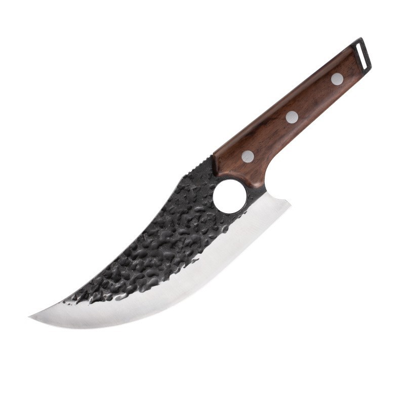 German Stainless Steel Hammer Pattern Slaughter Chef's Knives Chinese Style Forging Kitchen Kitchen Knife Household Chopping Bone and Bone Cutting Meat Knife