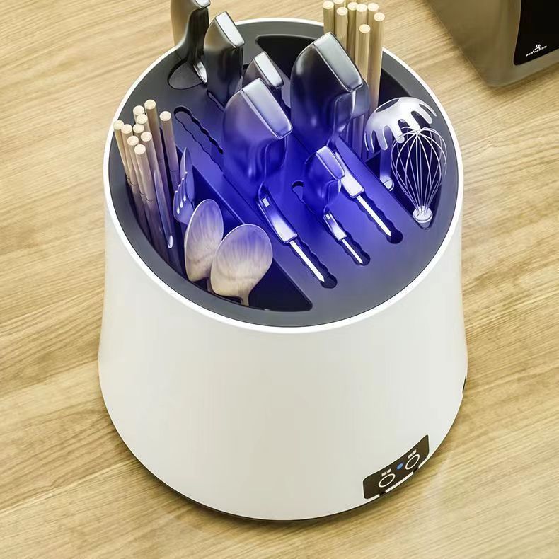 Disinfection Rotating Knife Rack Storage Rack Multifunctional Chopsticks Spoon Tube Kitchen Kitchen Knife Holder Chopsticks Cage Integrated Storage