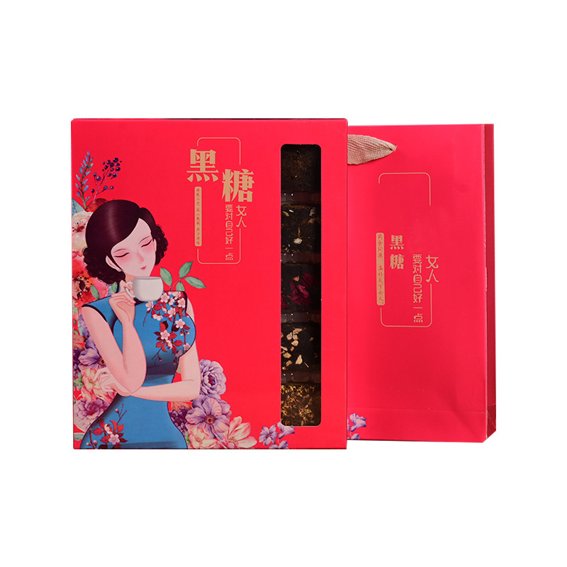 Brown Sugar Gift Box Yunnan Rose Sugar Cubes Handmade Rose Flower Candy Wholesale Yunnan Specialty