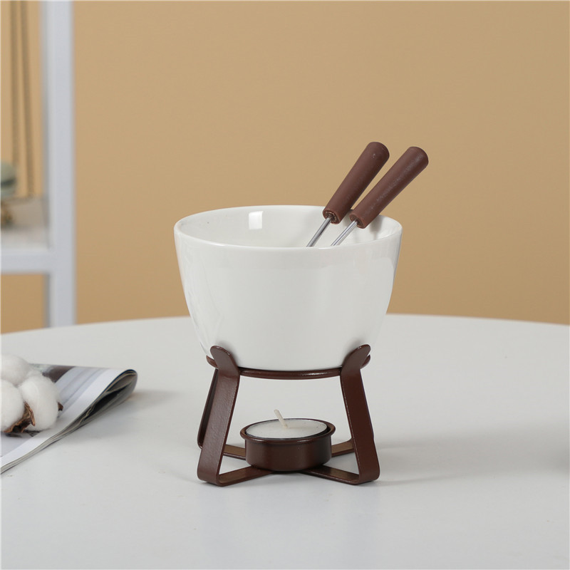 Cross-Border Creative Chocolate Heating Stove Ceramic Hot Pot Cheese Cheese Ice Cream Butter Heating Stove Drop Shipping