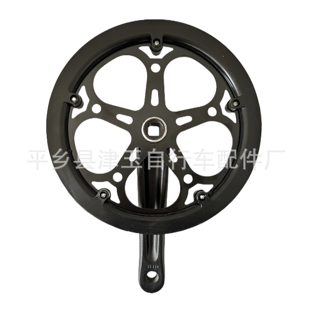 Square aluminum roulette for driving aluminum alloy crank bicycle accessories roulette 52 teeth folding bicycle sprocket