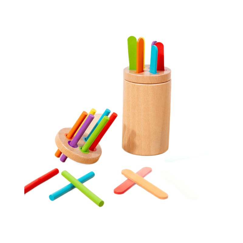 CPC CE Cross-border Children Color Classification Shape Cognition Pairing Sensory Training Insert Stick Educational Toys Teaching Aid