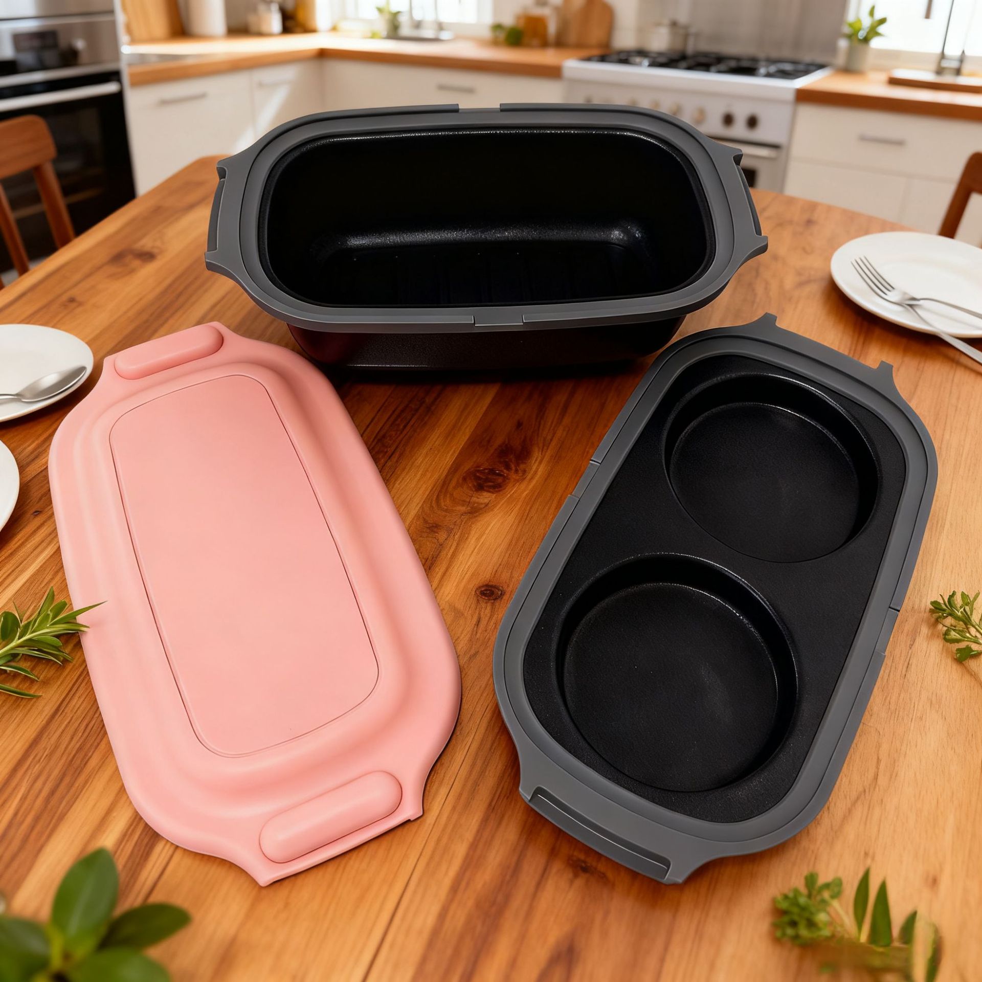 Toast Box Multifunctional Omelette Baking Pan Toaster Household Microwave Special Silicone Baking Pan Baking Cake Mold