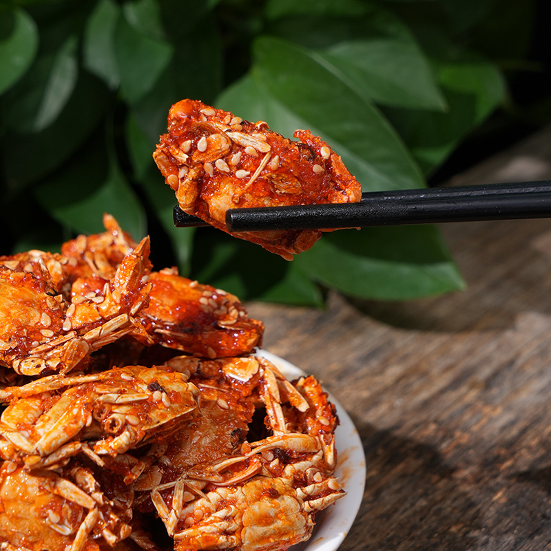 Spicy Small Crabs, Small Sea Crabs, Seafood Ready-To-Eat Seafood Snacks, Crispy Braised Crabs