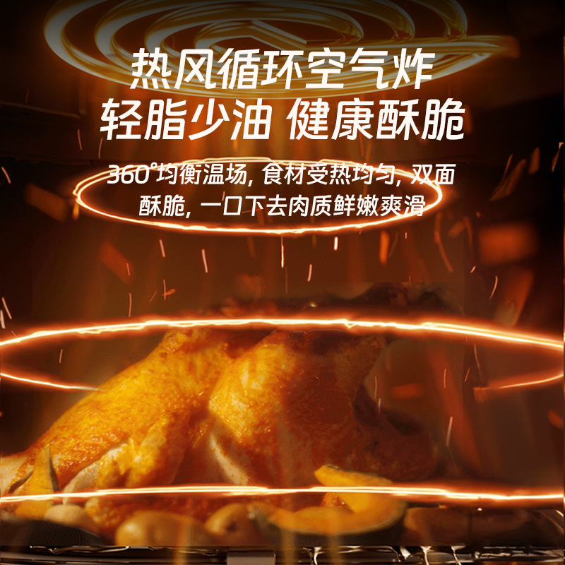 German Benbo Air Fryer for Home Use, Visible Fryer, 2025 New Model, Multifunctional Large-Capacity Oven with Integrated Motor