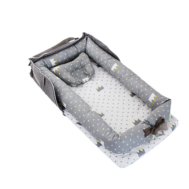 Cross-Border Portable Hemei Mommy Baby Nest Isolation Protection Mommy Bag Shaped Pillow Bag Bed in Bed Crib