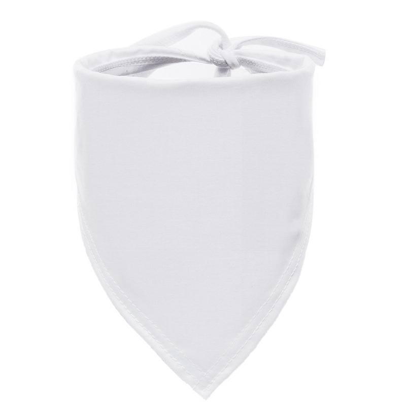 Cross-border new pet dog White Heat transfer saliva towel scarf creative pet scarf triangle towel wholesale