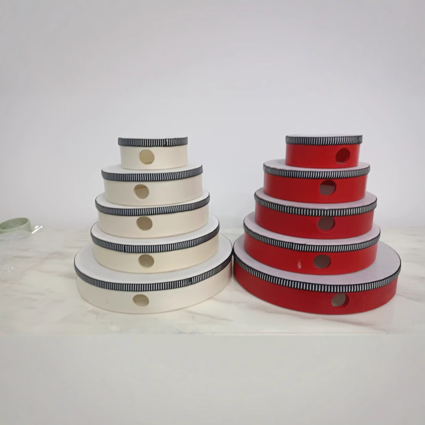 Orff Kidsren's Percussion Instrument Teaching Aids Kindergarten Performance Props Bell Ring 467810inch Imitation Goatskin Tambourine