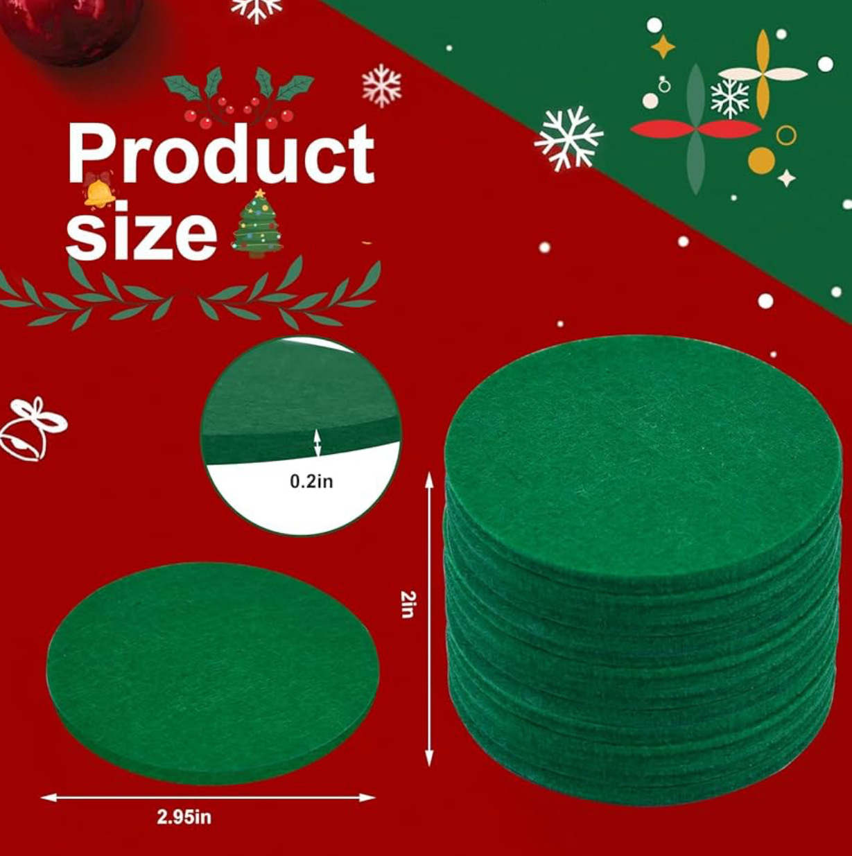 Wreath Mat Door Protector Green Felt Wreath Backing Pad Prevent Damage Door Christmas Wreath Decor Scratches Dents
