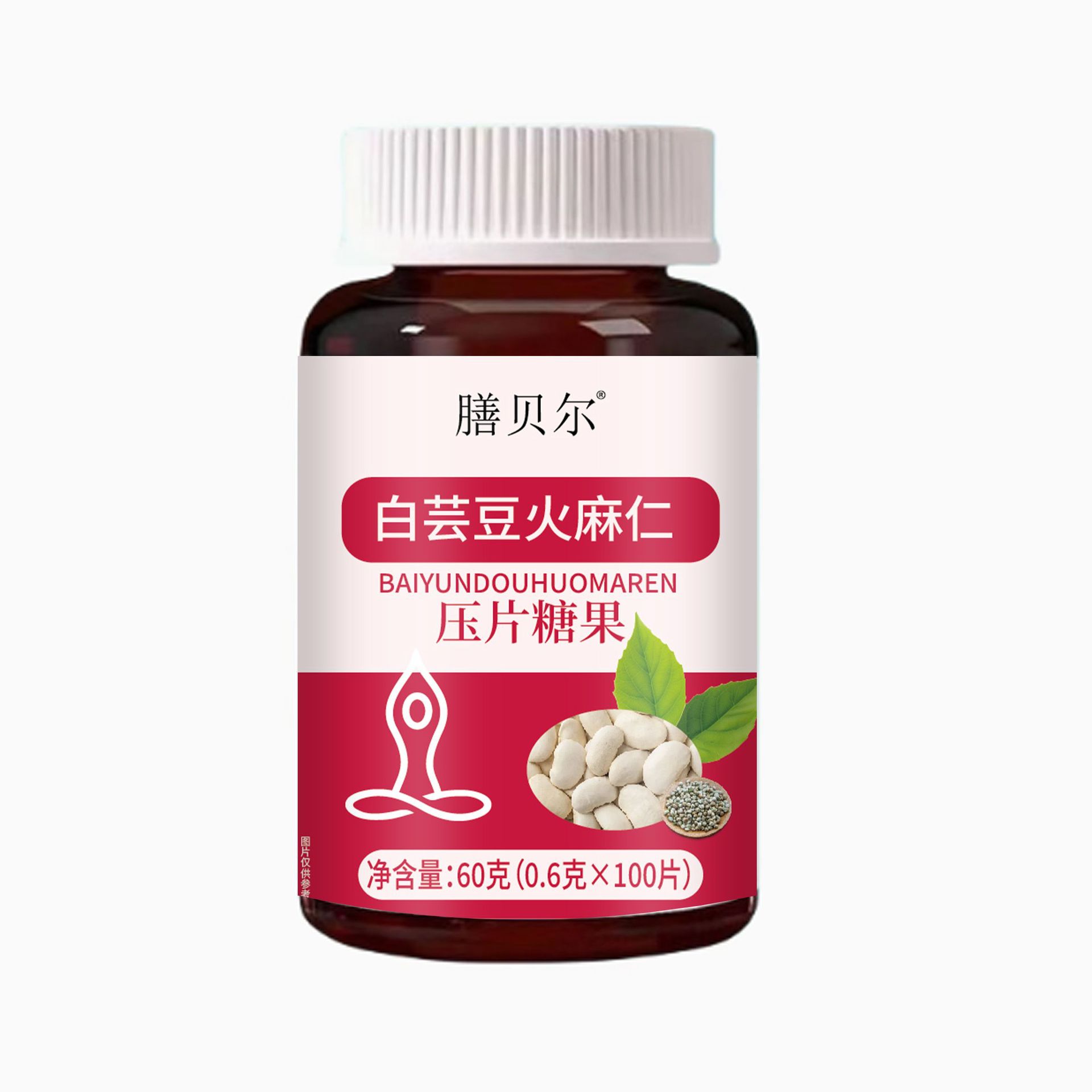 Shanbel White Kidney Bean and Hemp Seed Tablets 100 Tablets Flagship Store Tiktok and Kuaishou Same Style Wholesale Large Quantity Excellent Price