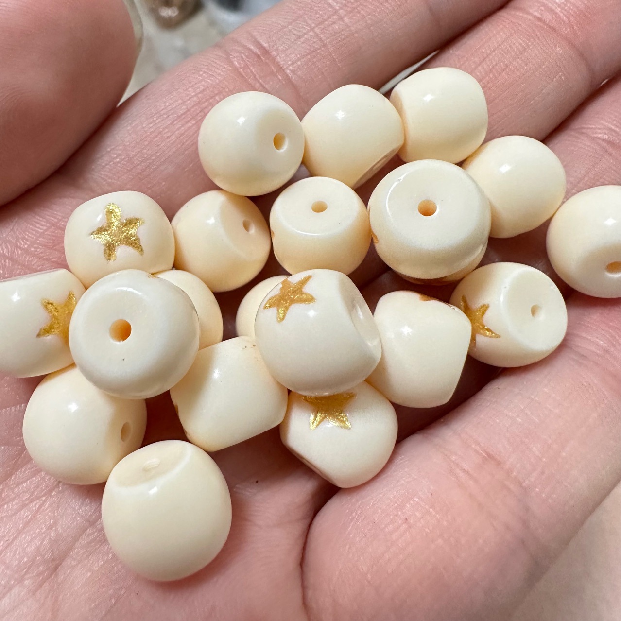 Ivory Fruit Carving Sun, Moon and Stars Set of DIY Bodhi Fruit Bracelet Super Cute Cute Accessories Handheld Accessories for Men and Women