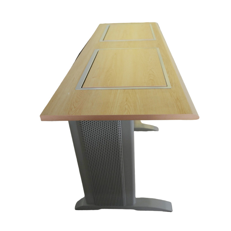 Manufacturer Supplies Double Classroom Computer Table Training Table Tutoring Class Double Learning Computer Table and Chair Multimedia Lecture