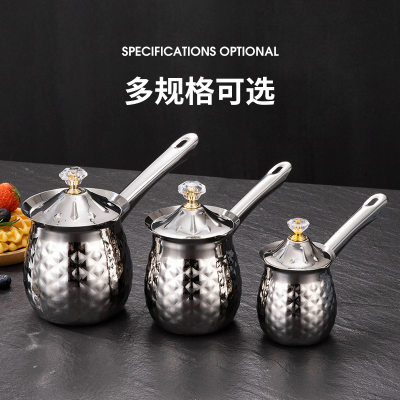 Stainless steel coffee appliance pointed mouth pull flower cup milk bubble Cup Milk Cup pull flower jar wax Cup melting wax Cup