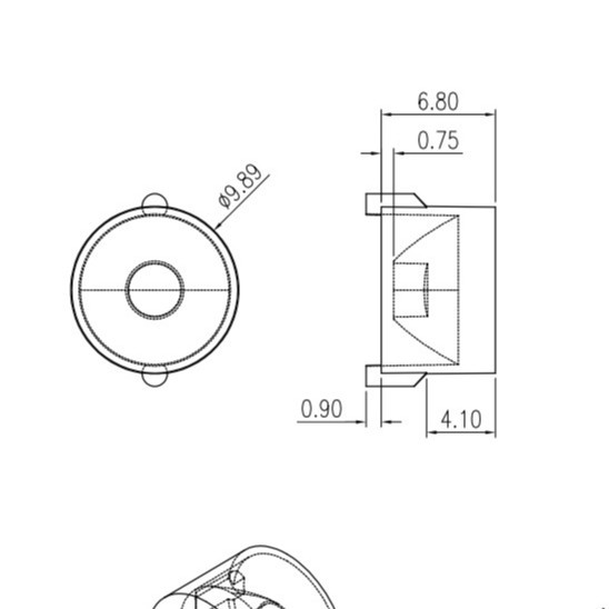 D10Mm Diameter Wall Washer Light Lens 15-Degree Lamp Cup Lens High-Transparency High-Temperature Resistant Pc Lens