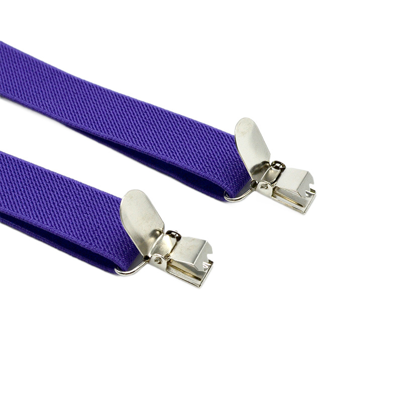 Manufacturer Supplies Wholesale Adult Suspenders, Unisex, 3-Clip Suspenders, Solid Color Suspenders with 2.5 Shoulder Straps