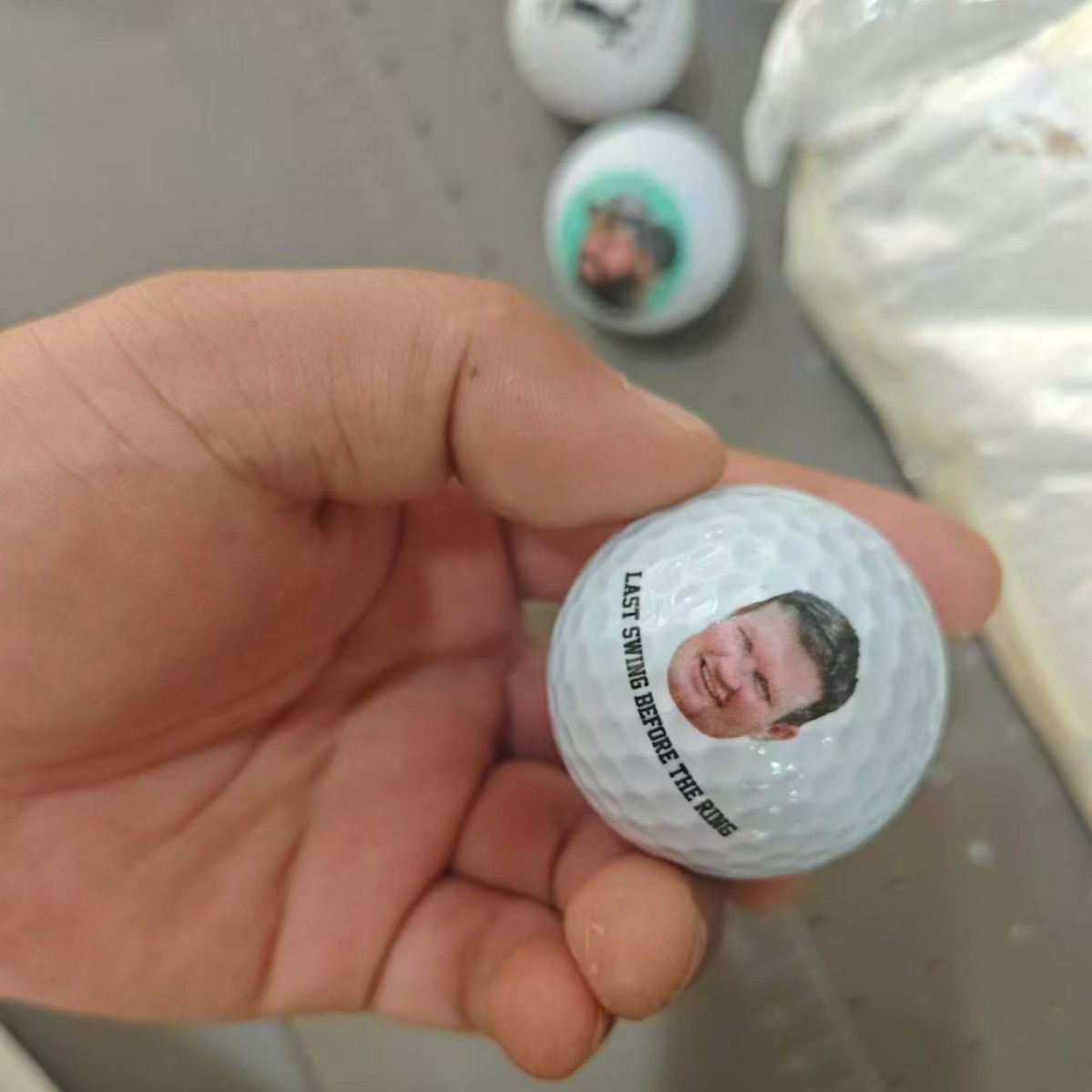 Customized Cross-Border Hot-Selling Golf Personalized Logo. One Piece Can Be Customized with Various Pictures and Multi-Color Logo Text