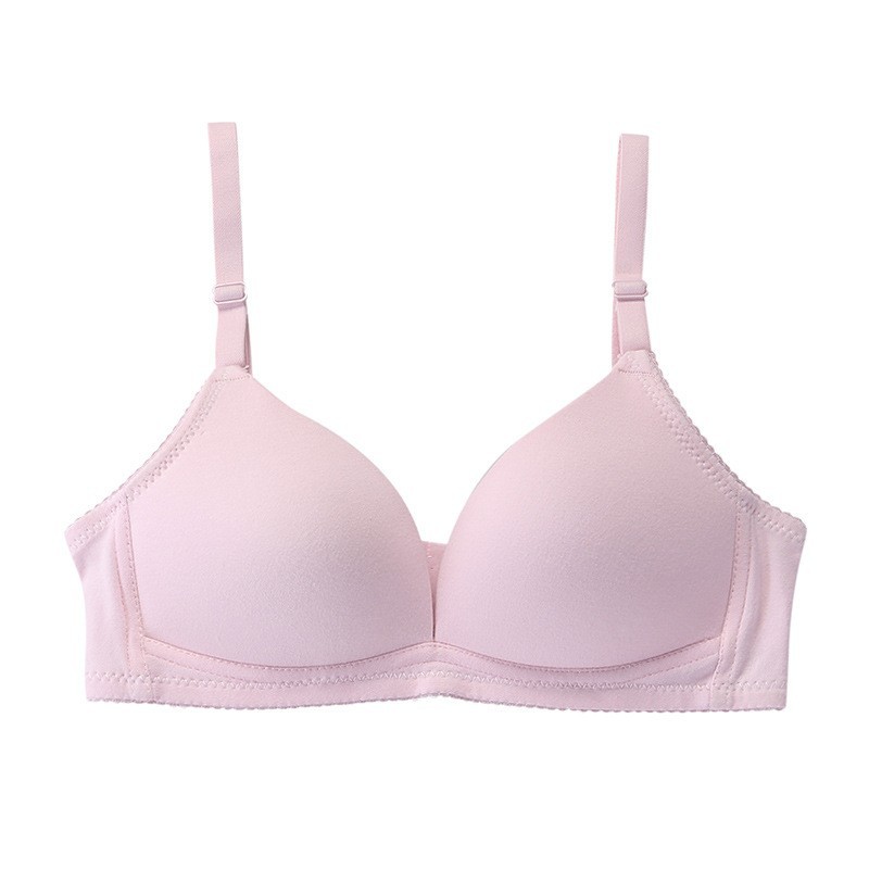 Girls Cotton Development period junior high school students Senior High School students thin smooth deep V underwear small chest big triangle cup