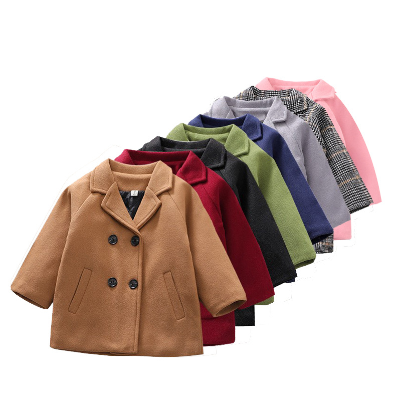 Boys' Outwears Spring & Fall 2025 New Kidsren's Korean Style Kidsren's Woolen Outwears Mid-Length Fashionable Tops