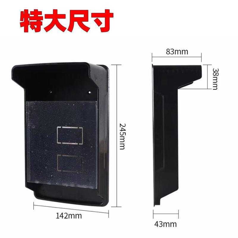 Access Control Machine Rain Cover Card Reader Doorbell Waterproof Cover Access Control All-in-One Machine Rain Cover Waterproof Sun Protection Type 86