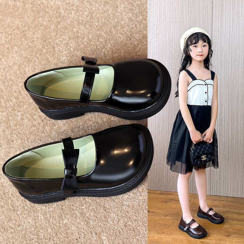 Girls' Leather Shoes Princess Shoes 2025 Spring New Children's Single Shoes for Girls Spring and Autumn Girls' Shoes Little Leather Shoes for Girls