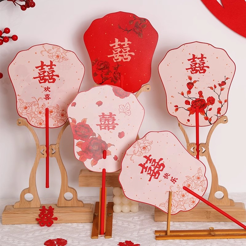 Wedding Bridesmaid Fan, Wedding Paper Fan, Chinese Style Photo Props, Wedding Robe, Photo Sister Group Wedding Fan
