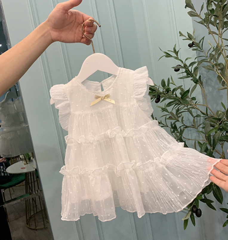 Летнее платье для девочек, юбка для маленьких принцесс, стиль Запада, шифоновая юбка T09