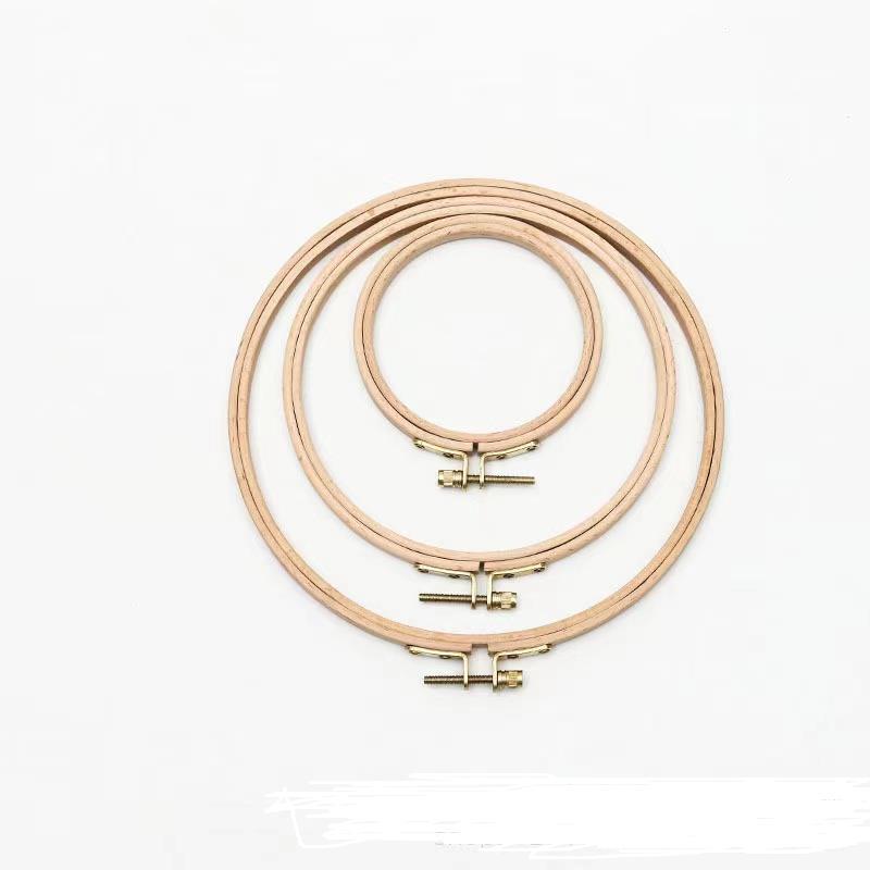 Factory batch DIY embroidery hair round Beech embroidery stretch cross stitch tools stamp hand embroidery solid wood embroidery frame can be