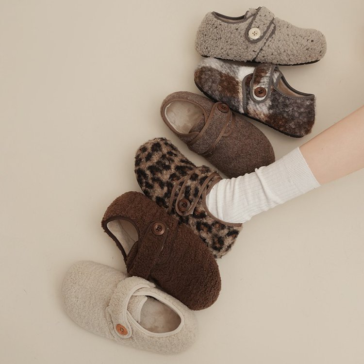 Women's Plush Shoes for Winter, Warm and Comfortable, Cotton-Padded Shoes, Live Broadcast Hot-Selling Women's Shoes Wholesale