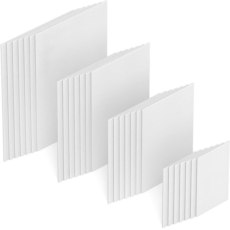 Oil Painting Board Factory Direct Sales 3mm Ultra-Thin Drawing Board Pure Cotton Canvas Portable Practice Canvas Board Oil Painting Supplies