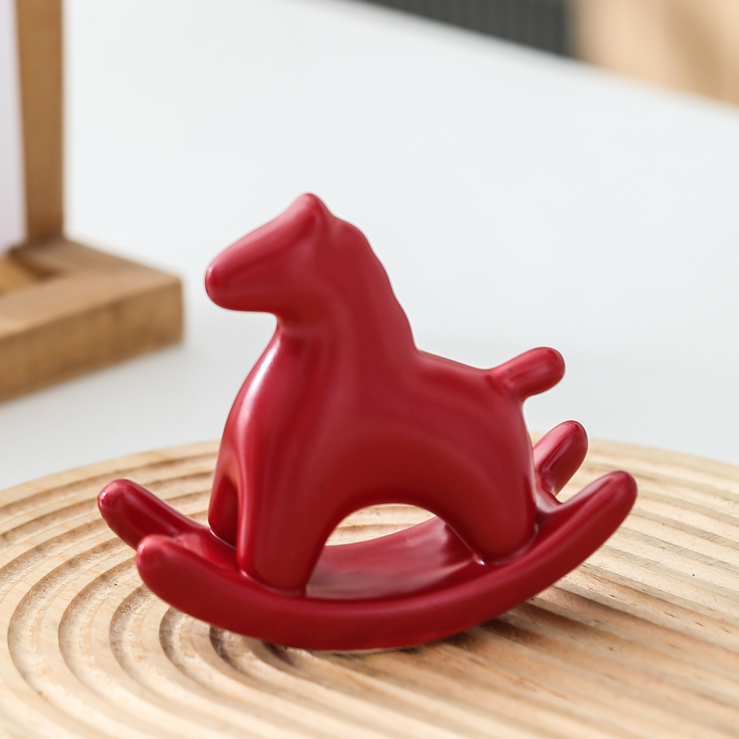 Ceramic Pony Tea Pet Ornaments Rocking Horse Tea Ceremony Tea Table Office Desk Year of the Horse Cute Decorative Crafts