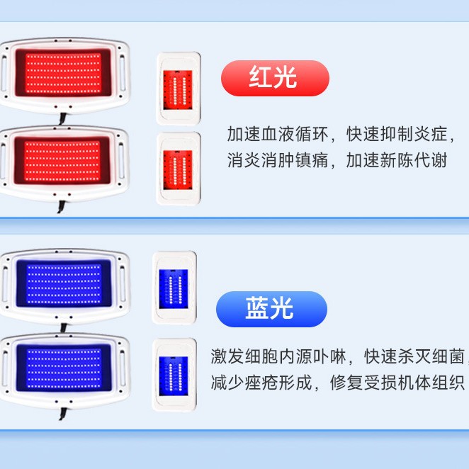 Factory Wholesale Experience Store Kangqi Double Large Version Red and Blue Light Lumbar Shoulder and Neck Pain Medical Equipment Agent Franchise