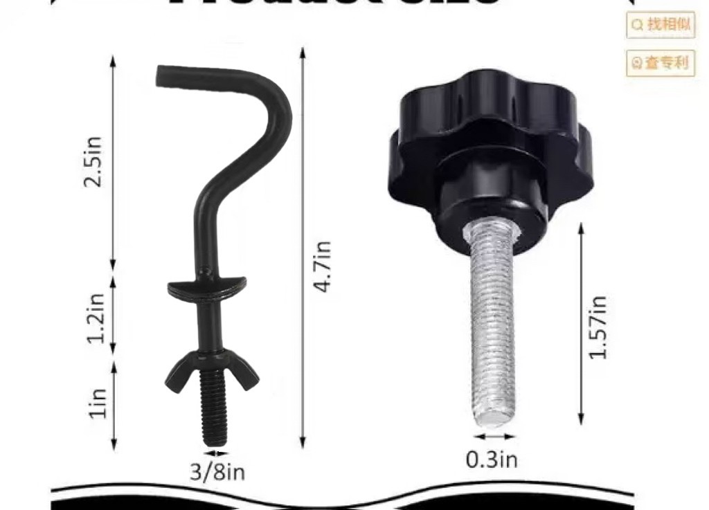 Plum Blossom Handle Screws Outdoor Hook Wholesale Manufacturer Rocking Chair Swing Hook Hardware Accessories Iron Flower Blue Hook