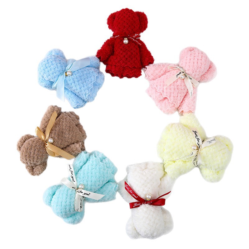 Coral Velvet Pineapple Plaid Pearl Bear Towel Souvenir Opening Birthday Return Gift Wedding Celebration Shop Gift Towel