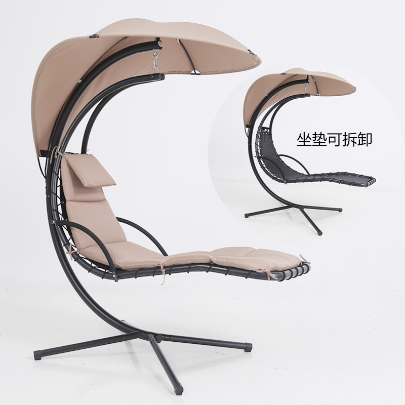 Outdoor Wrought Iron Swing Hanging Chair Leisure Hanging Basket Rocking Chair Villa Courtyard Balcony Adult Recliner Villa Courtyard Furniture