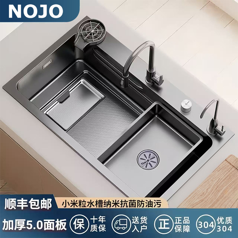 Новая модель большая с одним слотом утолщенная раковина из нержавеющей стали Sus304 для кухни