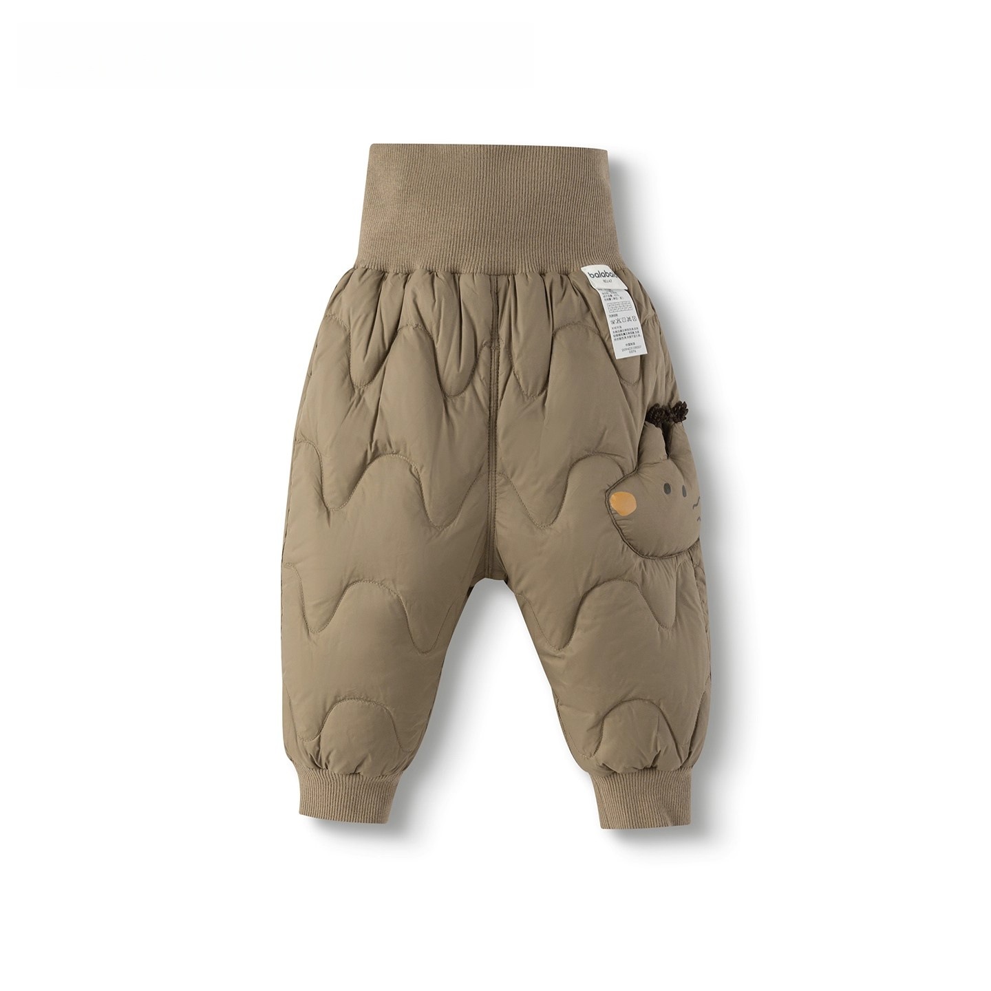 Little Squirrel Baby down Pants Boys Girls High Waist Warm Pants Thick 2025 Winter Trousers Three-Proof