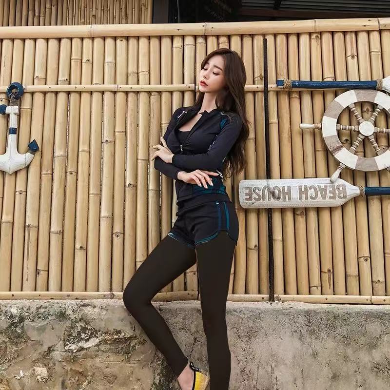 Jishang diving suit female and male jellyfish suit surfing suit bathing suit drifting sunscreen snorkeling long sleeve trousers couple swimming suit