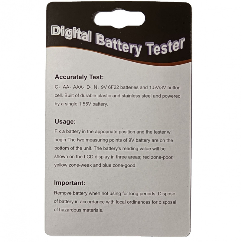 18650 Battery Voltage Tester 9V Battery Button Battery Voltage Detector Aa Battery Tester
