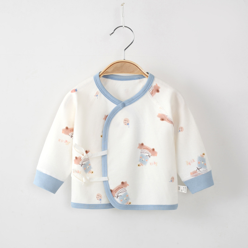 Newborn Baby Clothes Top Monk Clothing Pure Cotton Newborn Autumn Clothes Spring and Autumn Baby Full Moon Clothes Base Underwear