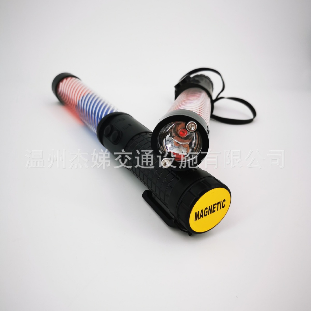 29CM long with horn whistle LED red and blue two-color traffic baton dry battery