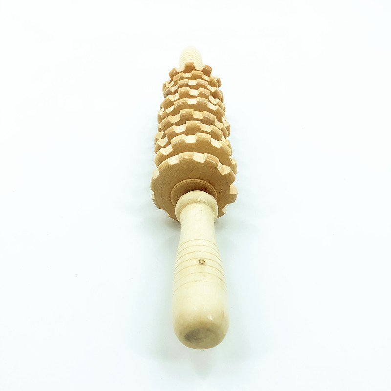 Supply Wooden Multifunctional Roller Massager Wooden Nine Round Massage Wheel Massager Back Wooden Massager