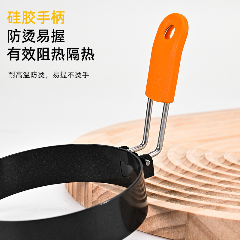 in stock stainless steel egg ring round non-stick egg omelette non-hot omelette mold set non-stick kitchen gadgets