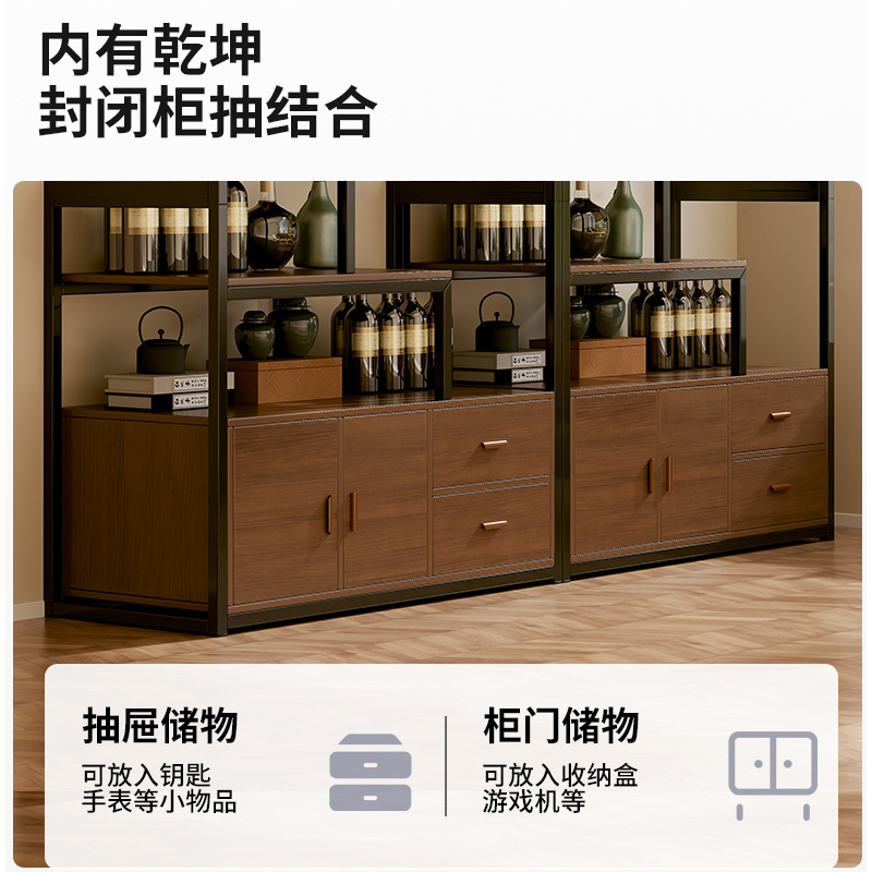Wine Cabinet Wall living room display cabinet commercial wine rack 2023 new home cabinet locker restaurant New Chinese style