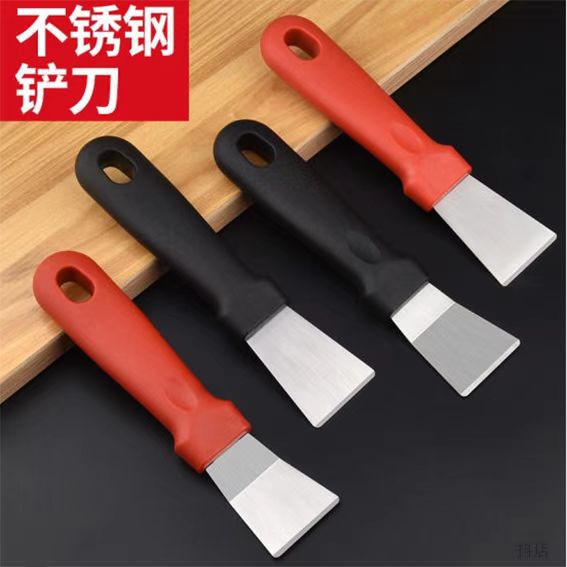 Fume shovel stainless steel cleaning blade scraper kitchen hood decontamination tool multi-function putty knife wholesale